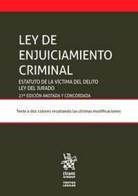 LEY DE ENJUICIAMIENTO CRIMINAL 27ª EDICIÓN
