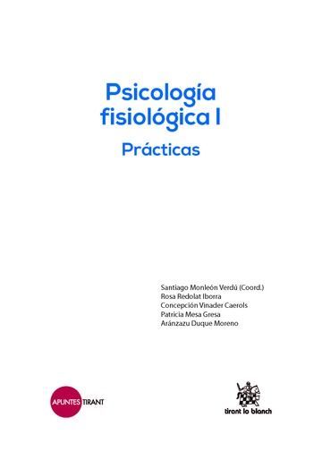 PSICOLOGÍA FISIOLÓGICA I : PRÁCTICAS