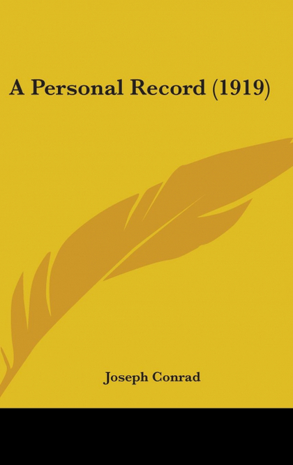 A PERSONAL RECORD (1919)