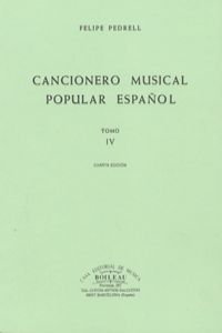 CANCIONERO POPULAR ESPAÑOL VOL.IV.