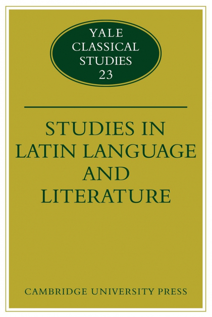 STUDIES IN LATIN LANGUAGE AND LITERATURE