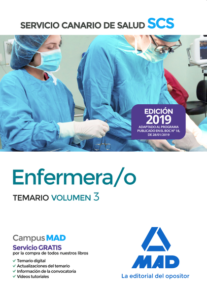 ENFERMERA/O DEL SERVICIO CANARIO DE SALUD. TEMARIO VOLUMEN 3