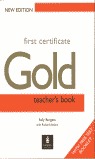 FIRST CERT GOLD TEACHERŽS BOOK NEW EDITION