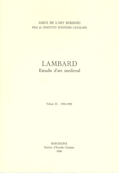 LAMBARD. ESTUDIS D'ART MEDIEVAL. VOLUM 2 (1981-1983)