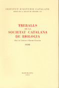 TREBALLS DE LA SOCIETAT CATALANA DE BIOLOGIA, XXXII