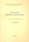 ACTES DEL SIMPOSI CARLES RIBA