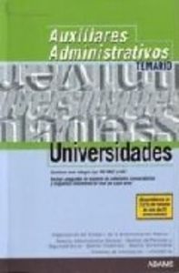 AUXILIARES ADMINISTRATIVOS DE UNIVERSIDADES. TEMARIO COMÚN