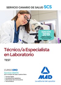TÉCNICO/A ESPECIALISTA EN LABORATORIO DEL SERVICIO CANARIO DE SALUD. TEST