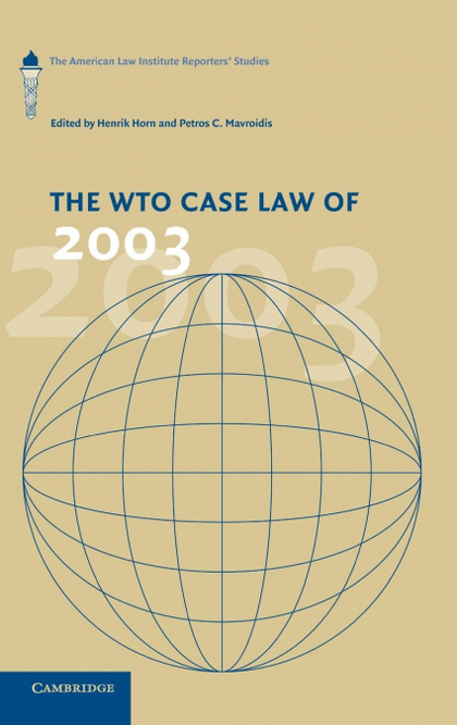 THE WTO CASE LAW OF 2003