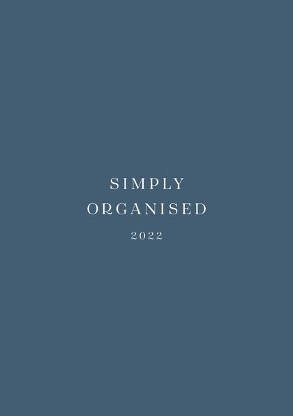 SIMPLY ORGANISED 2022 - SIMPLY BLUE