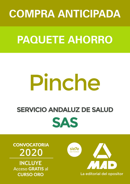 PAQUETE AHORRO Y TEST ONLINE GRATIS PINCHE DEL SERVICIO ANDALUZ DE SALUD. AHORRA