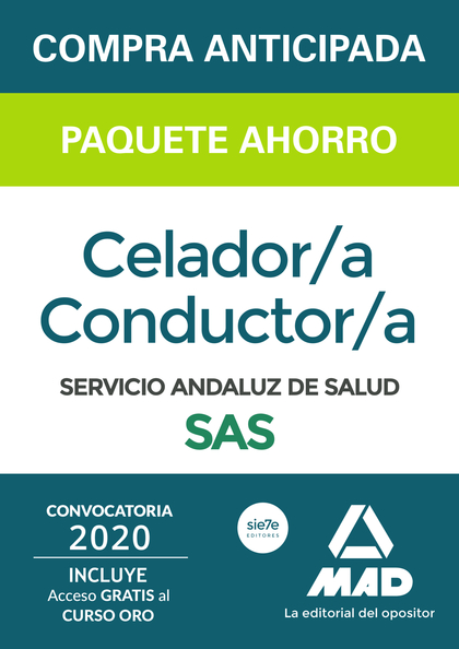 PAQUETE AHORRO Y TEST ONLINE GRATIS CELADOR/A CONDUCTOR/A DEL SERVICIO ANDALUZ D