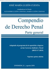 COMPENDIO DE DERECHO PENAL. PARTE GENERAL. 2019