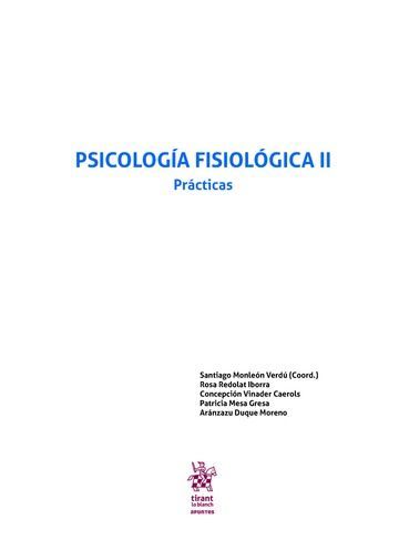 PSICOLOGÍA FISIOLÓGICA II PRÁCTICAS