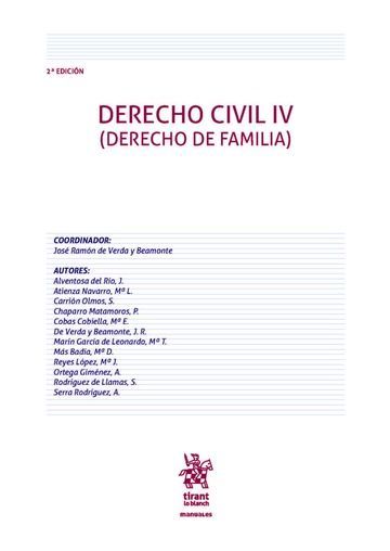 DERECHO CIVIL IV (DERECHO DE FAMILIA) 2ª EDICIÓN 2016