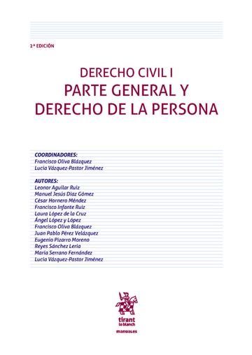 DERECHO CIVIL I PARTE GENERAL Y DERECHO DE LA PERSONA 2ª EDICIÓN 2016