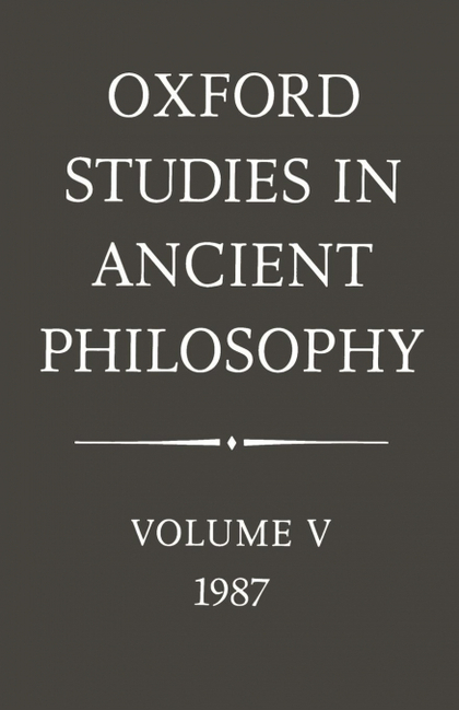 OXFORD STUDIES IN ANCIENT PHILOSOPHY