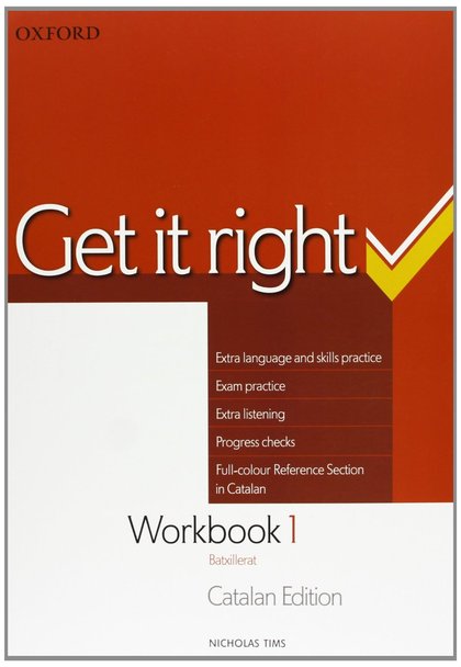 GET IT RIGHT 1. WORKBOOK (CATALAN EDITION)
