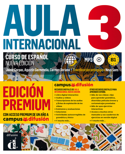 AULA INTERNACIONAL NUEVA EDICIÓN 3 PREMIUM LIBRO DEL ALUMNO + CD