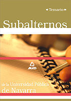 SUBALTERNOS DE LA UNIVERSIDAD PUBLICA DE NAVARRA. TEMARIO.