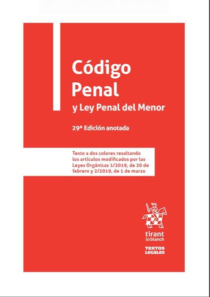 CÓDIGO PENAL Y LEY PENAL DEL MENOR 29ª EDICIÓN 2020
