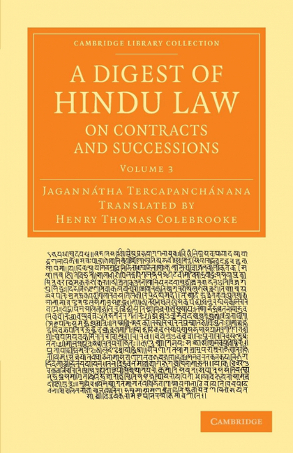 A DIGEST OF HINDU LAW, ON CONTRACTS AND SUCCESSIONS