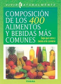 COMPOSICION DE LOS 400 ALIMENTOS BEBIDAS COMUNES