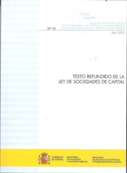 TEXTO REFUNDIDO DE LA LEY DE SOCIEDADES DE CAPITAL