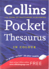 COLLINS POCKET THESAURUS COLOUR