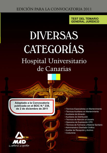 DIVERSAS CATEGORÍAS, COMPLEJO HOSPITALARIO UNIVERSITARIO DE CANARIAS. TEST DEL T