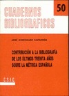CONTRIBUCIÓN A LA BIBLIOGRAFÍA DE LOS ÚLTIMOS TREINTA AÑOS SOBRE LA MÉTRICA ESPA