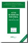 ACTAS DE DERECHO INDUSTRIAL. VOL. 30 (2009-2010)