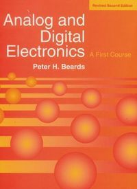 ANALOG AND DIGITAL ELECTRONICS A FIRST COURSE