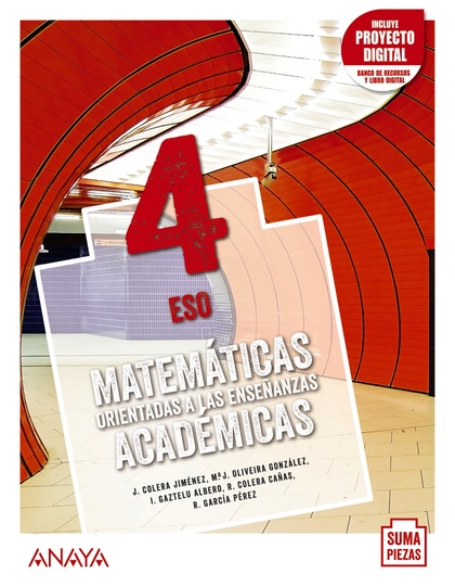 MATEMÁTICAS ORIENTADAS A LAS ENSEÑANZAS ACADÉMICAS 4. + DUAL FOCUS.