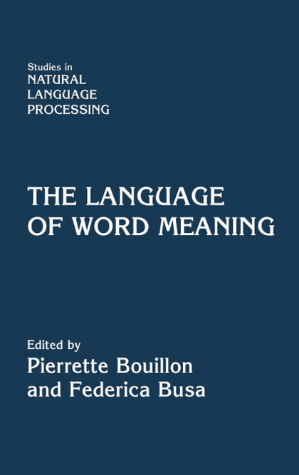 THE LANGUAGE OF WORD MEANING