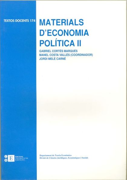 MATERIALS D'ECONOMIA POLÍTICA II
