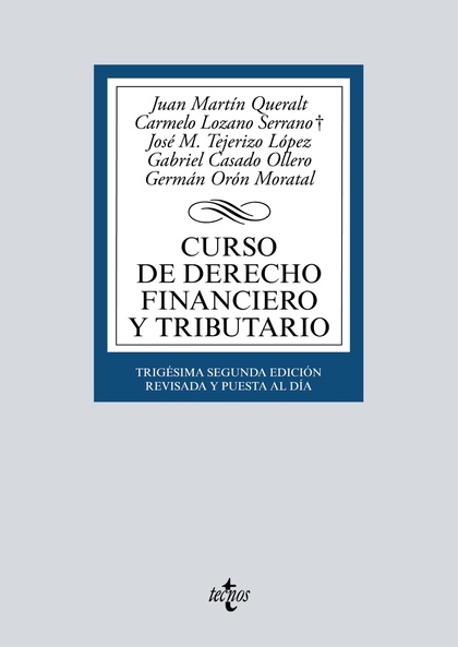 CURSO DE DERECHO FINANCIERO Y TRIBUTARIO.