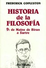 HISTORIA DE LA FILOSOFÍA, IX. DE MAINE DE BIRAN ASARTRE