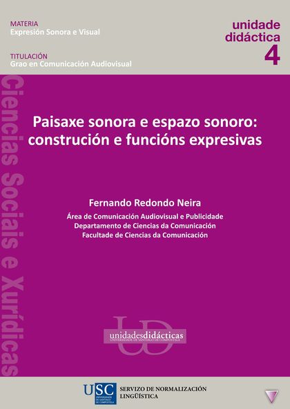 UD/31A-PAISAXE SONORA E ESPAZO SONORO: CONSTRUCCIÓN E FUNCIONS EXPRESIVAS