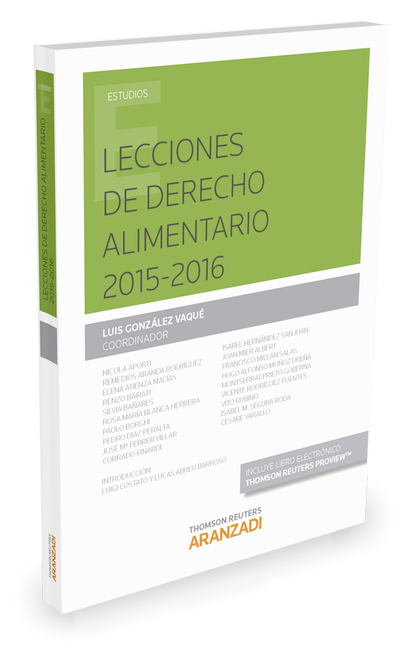 LECCIONES DE DERECHO ALIMENTARIO 2015-2016  (PAPEL + E-BOOK)