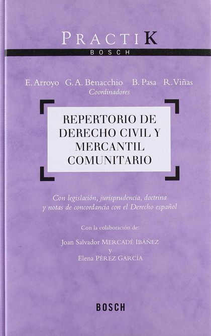 REPERTORIO DE DERECHO CIVIL Y MERCANTIL COMUNITARIO