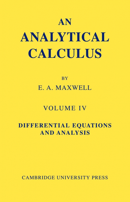 AN ANALYTICAL CALCULUS