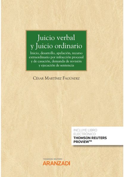 JUICIO VERBAL Y JUICIO ORDINARIO (PAPEL + E-BOOK)