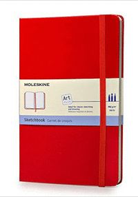 RED LARGE SKETCH-BOOK NOTEBOOK -MOLESKINE 13/21 LISA