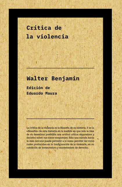 CRÍTICA DE LA VIOLENCIA.