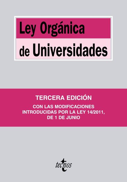 LEY ORGÁNICA DE UNIVERSIDADES